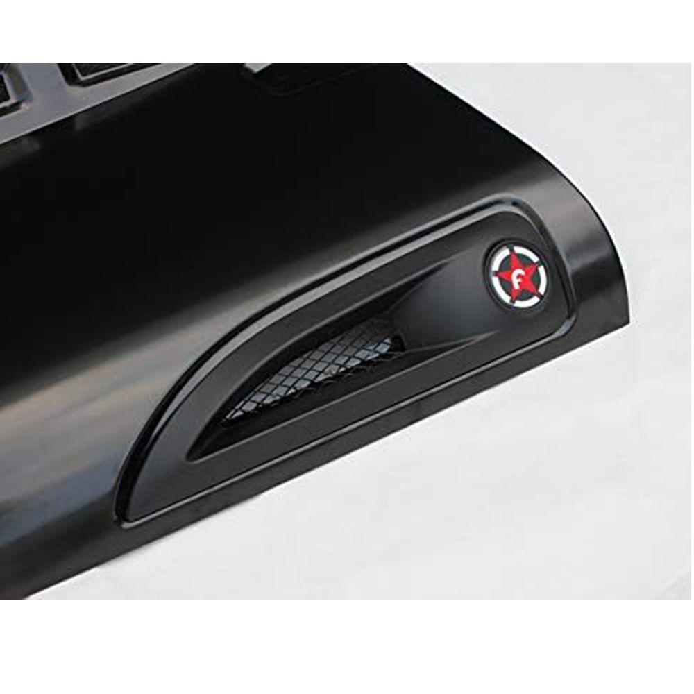 Pár krytů bočních větracích otvorů na kapotě ABS plastový lem s povrchovou úpravou karbonové vlákno matná černá pro Jeep Wrangler JK JKU Unlimited Rubicon 2007-20