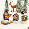 Christmas Resin Ornament: Santa Claus Shop Mini House for Kids