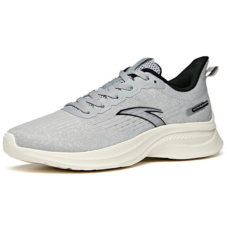 Anta Comfortable Cushioning Slip Resistant Lightweight Low Top Running Shoes Men's Gray 112235570S-3