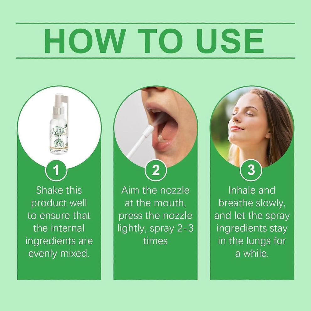 3-piece Set Lung Cleansing Spray with Herbs, 30 Ml Per Bottle – Natural Breathing Support for Everyday Life