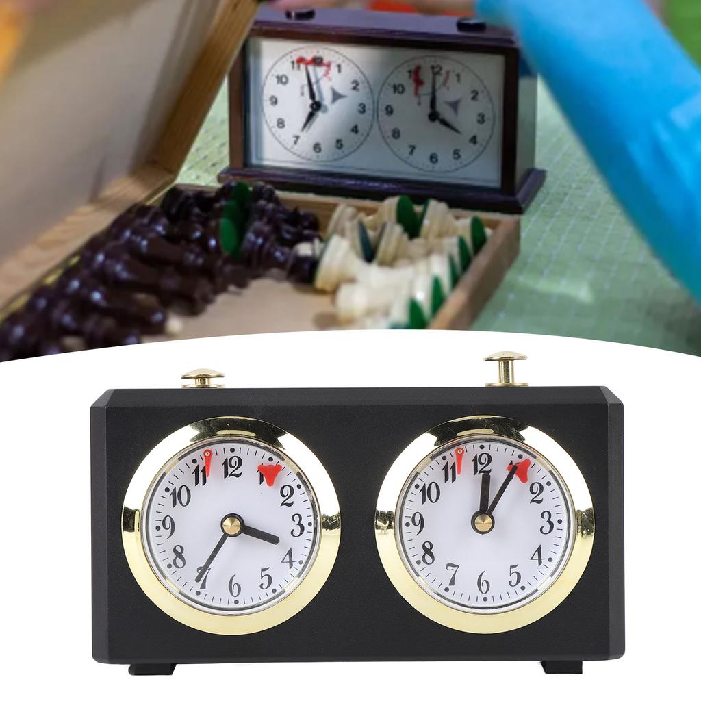 Mechanical Chess Clock Vintage Analog Chess Clock with Large Dials Wind Up Mechanism for Weiqi Competitions