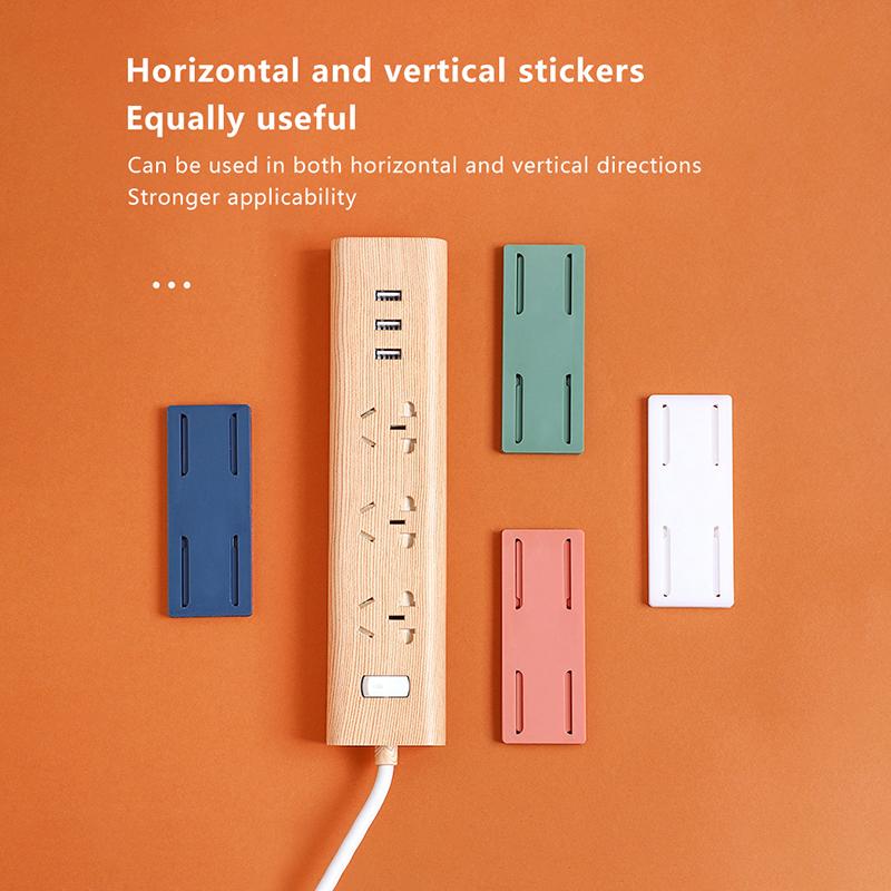 Multifunctional Power Strip Holder No-Drill Socket Router Storage Rack Home Wall Mount