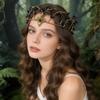 Headpiece Elf Garland Artificial Floral Rhinestone Decoration Flower Vines Crown Bride Hairstyles Princess Headdress Women