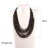 African Acrylic Beads Jewelry  Bohemia Necklaces Women Fashion Statement Multilayer Necklace