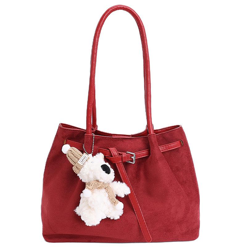New retro tote bag New large-capacity handbag Women's commuter simple shoulder bag