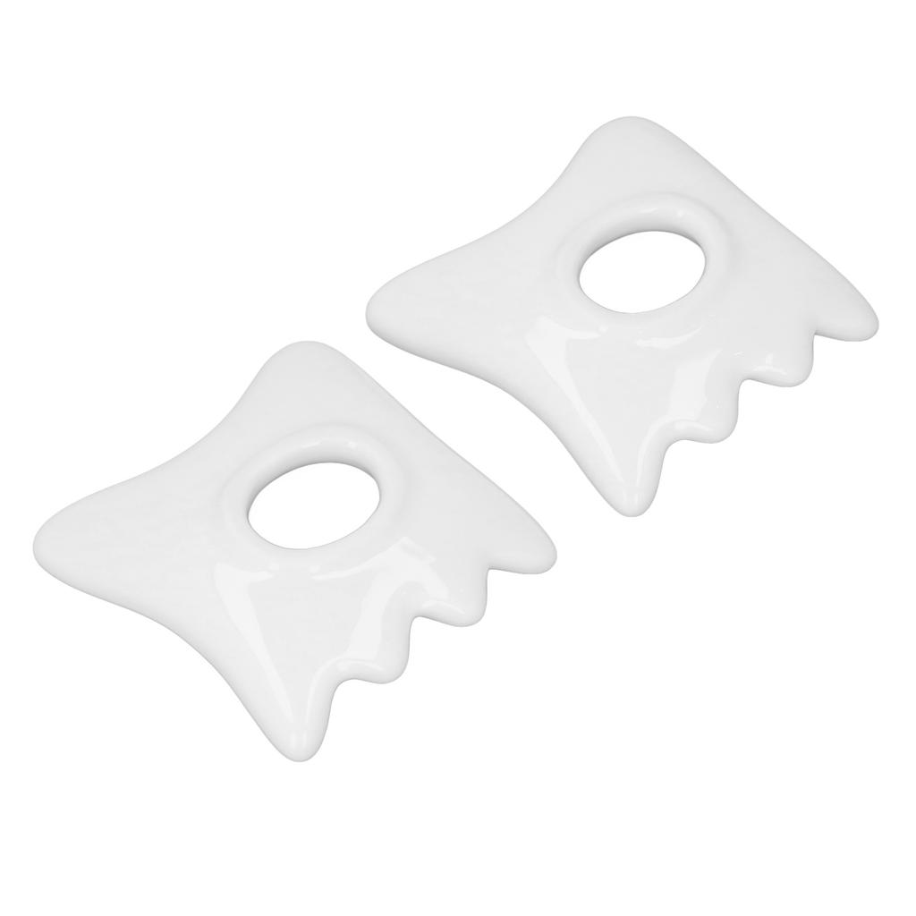 2pcs Face and Body Gua Sha Board Ceramic Gua Sha Board Face Lift Muscle Relief Scraping Massage Tool for Face and Body