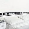 1pc Peel & Stick Piano Keys Decal – Black & White Eco-Friendly Waistline Decoration for Kitchen Sink & Living Room Walls