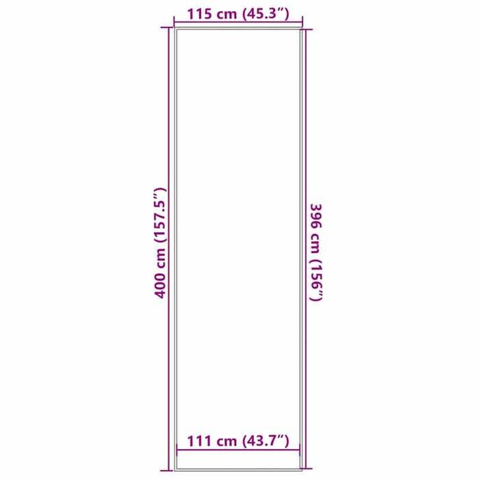 VidaXL Paillasson noir 115x400 cm 4105610