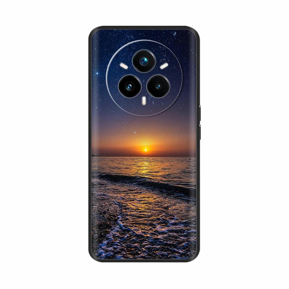 Für Realme 14 Pro Plus Hülle Rückseite Girly Mode Herz Blume Malerei Weiche TPU Hülle Fundas Für Oppo Realme 14 Pro+ Hüllen