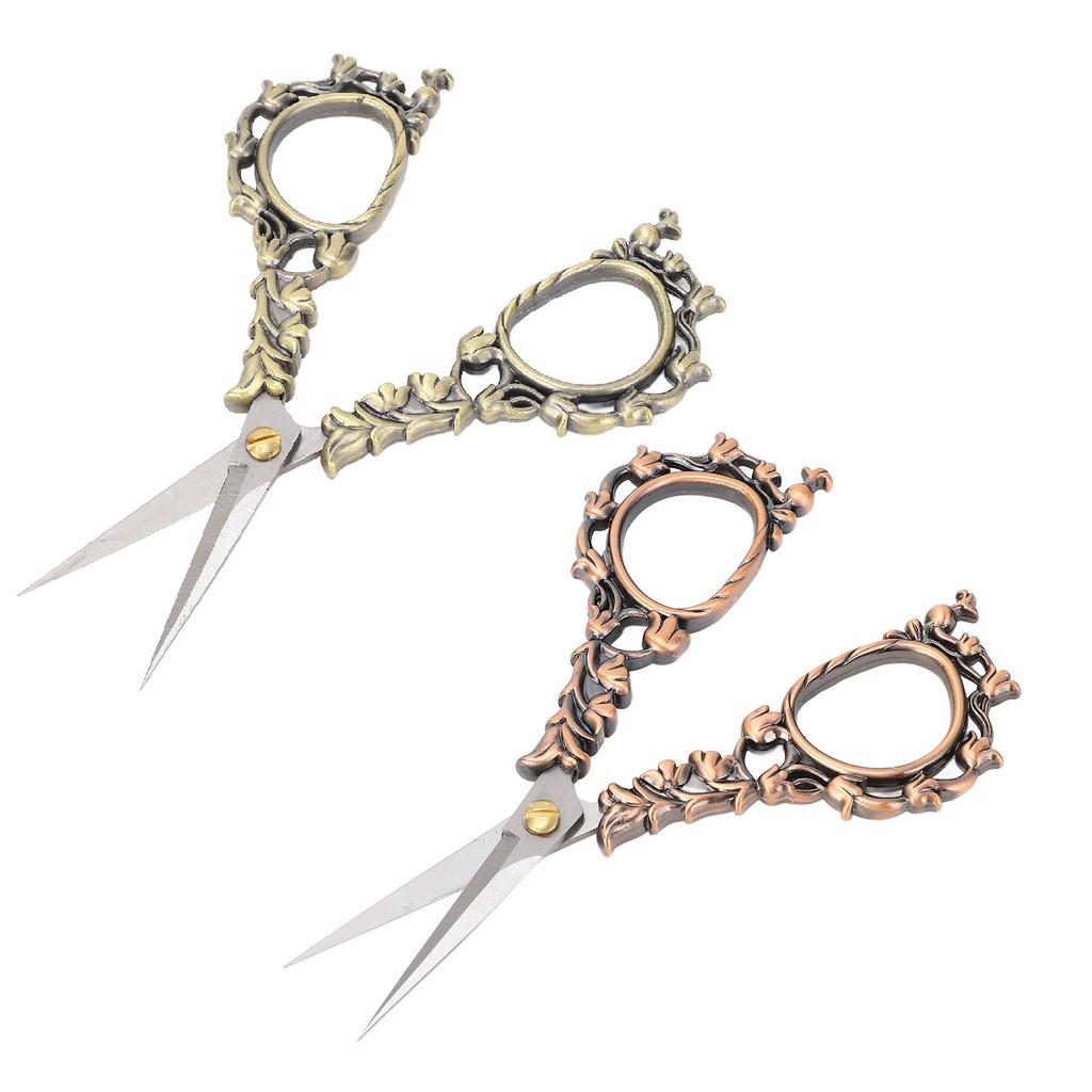 Sewing Embroidery Scissors Vintage European Design Shear for Fabric Weaving Cross Stitching Paper Cu