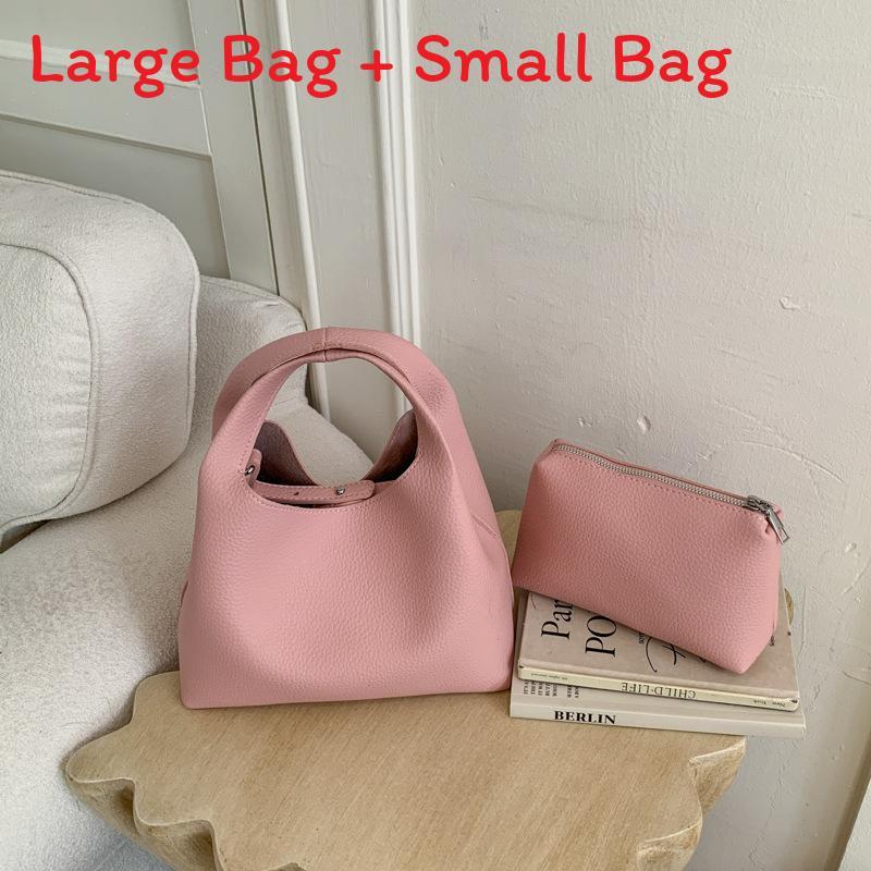 Pu Textured Bucket Bag With Magnetic Closure For Casual Daily Use