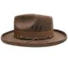 Vintage Gentleman Hat Cosplay Costume  Hat Stage Show Hat Halloween Costume Distressed Rope Belt Hat