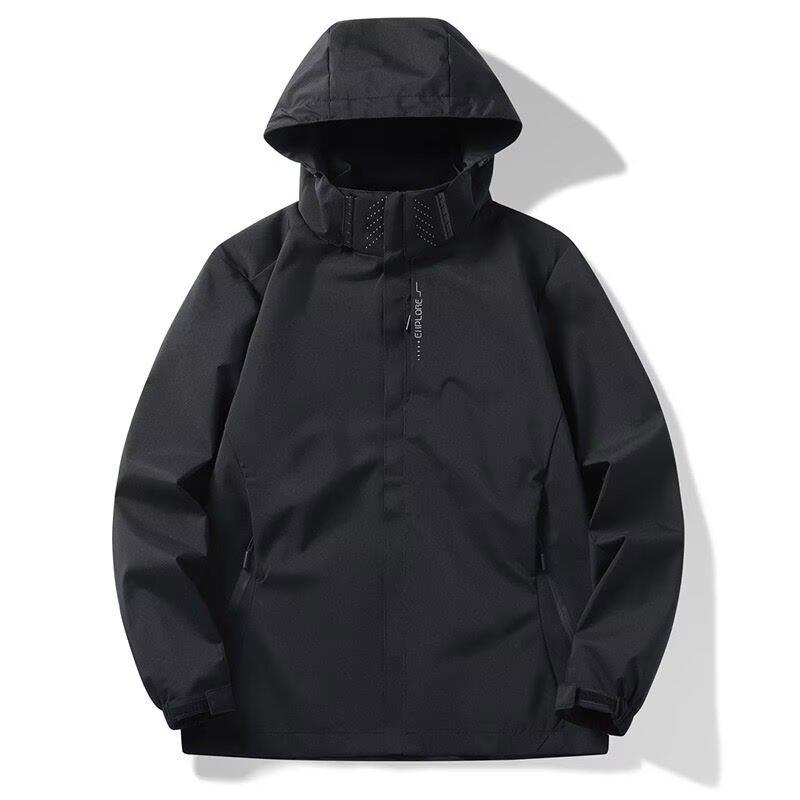 

2026 Spring & Fall Trendy Men s Hooded Windbreaker for Couples - New Casual Loose-Fit Jacket. 5XL чорний