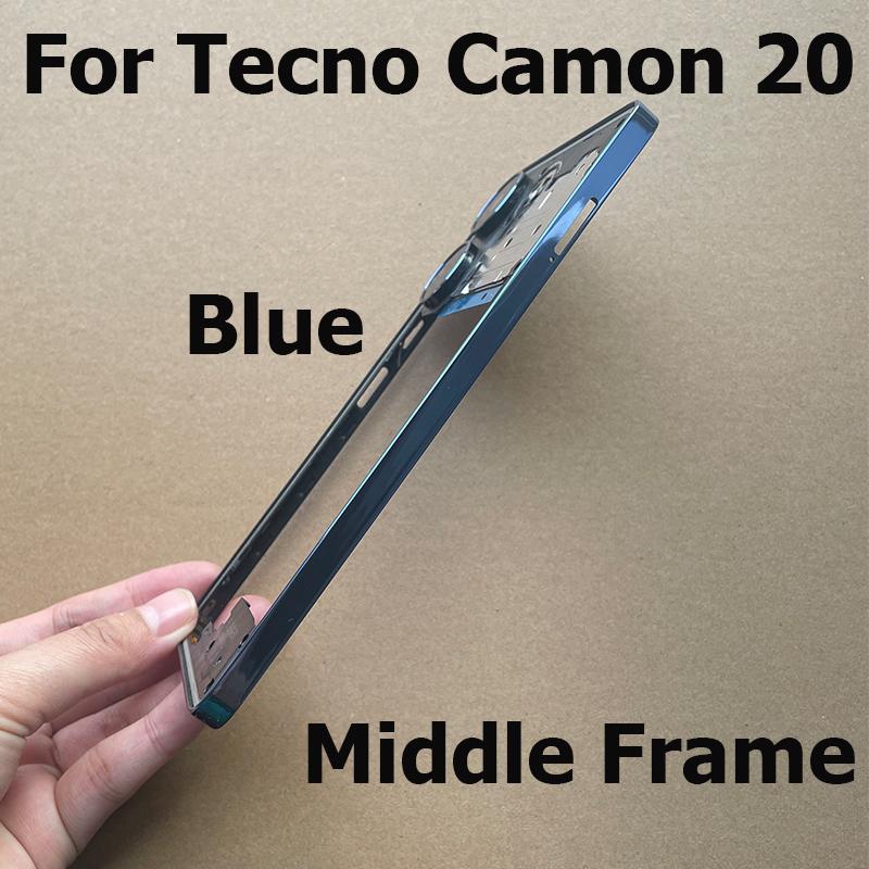 Střední rámeček pro Tecno Camon 20 Přední zadní rámeček Pouzdro Přední rámeček Obrazovky Podpora LCD