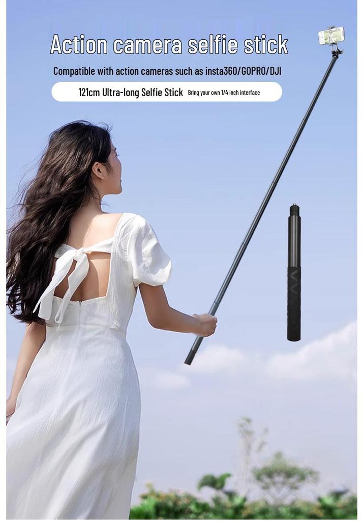 Compatible Selfie Stick for DJI Osmo Action 6/5 Pro/4/3 & Pocket 3 Cameras