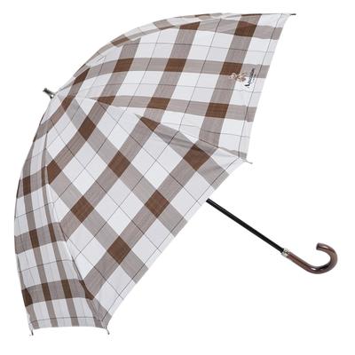 AQUASCUTUM Folding Full For Sunny and Rainy First Class Heat UV UV LONG UMBRELLA 1AQ Check Brown Parasol, Shading, Lightweight, Days, Women's