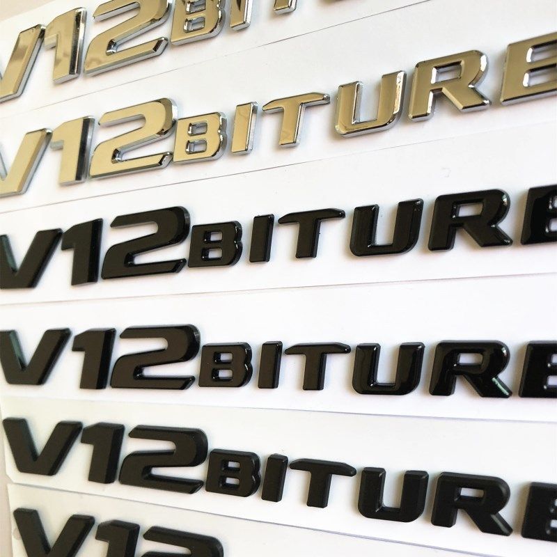 Suitable for the New V8BITURBO Side Label C63 G63 S65 Fender V12 Supercharged Car Logo Letters