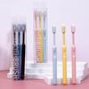 Japanese Soft Bristle Toothbrush Set, Candy Colors, Adult, 3-Pack