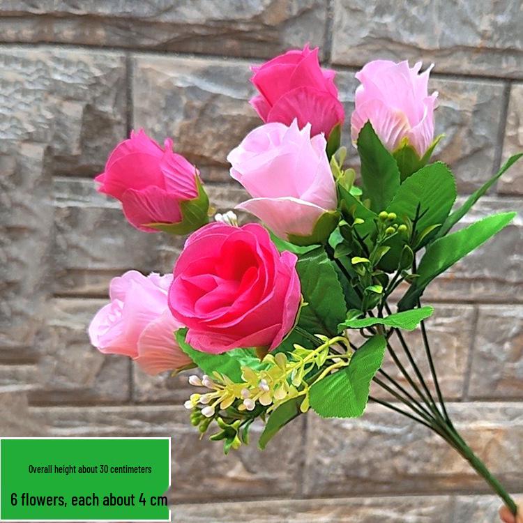Large 18-Head Rose Bouquet for Living Room or Wedding Decor – Silk & Plastic Arrangement