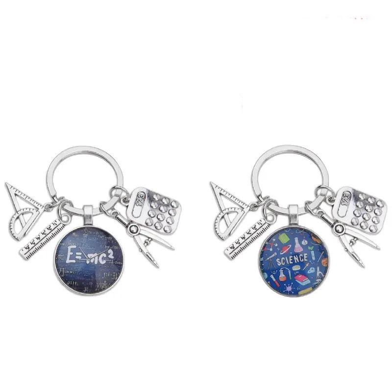 Math Time Keychain with Compass Calculator: Perfect Teacher's Day or Graduation Gift