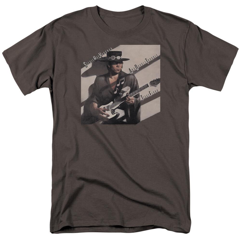 26 Stevie Ray Vaughan Texas Flood T Shirt Mens Licensed Rock Band Tee Charcoal Unisex T-Shirt