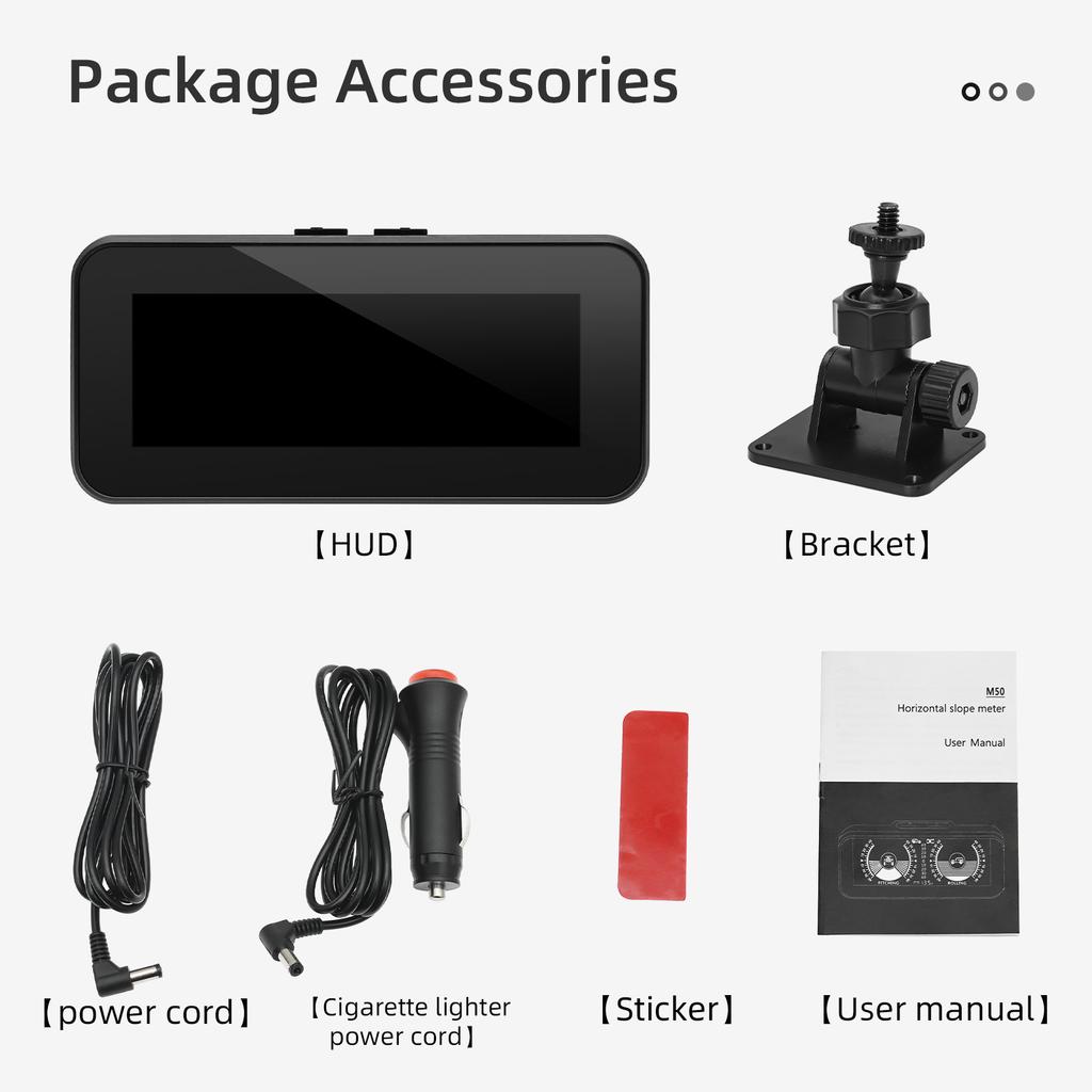 Car Head Up Display Digital Slope Meter GPS Inclinometer With Overspeed Alarm Compass Time Voltage Altitude Speedometer Gauge