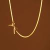1PC Minimalist Knot Bow Choker Necklace for Women 18k Gold Plated Stainless Steel Tiny Snake Chain Necklaces Wedding Jewelry Gift
