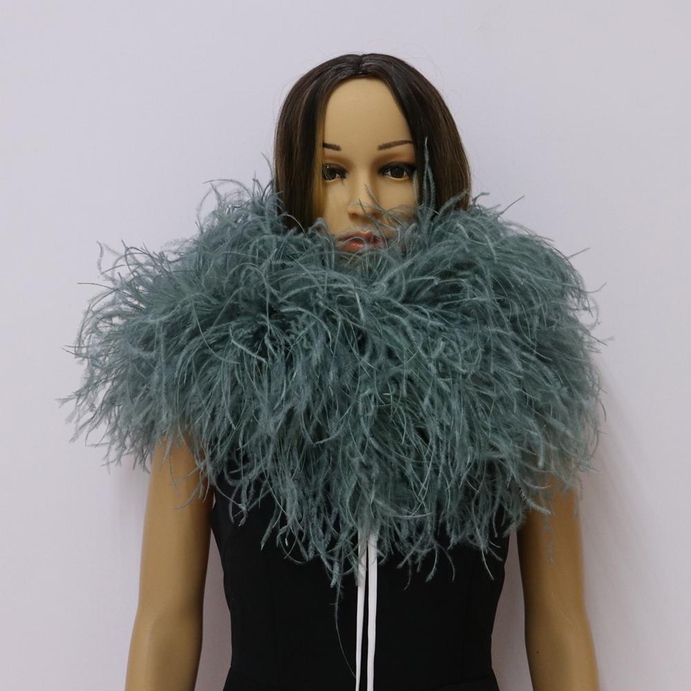 DIY Natural Ostrich feather boa 1 to 30Ply Fluffy Black Ostrich plumas Decoration Shawl Trims Costume Clothing Sewing Accessory