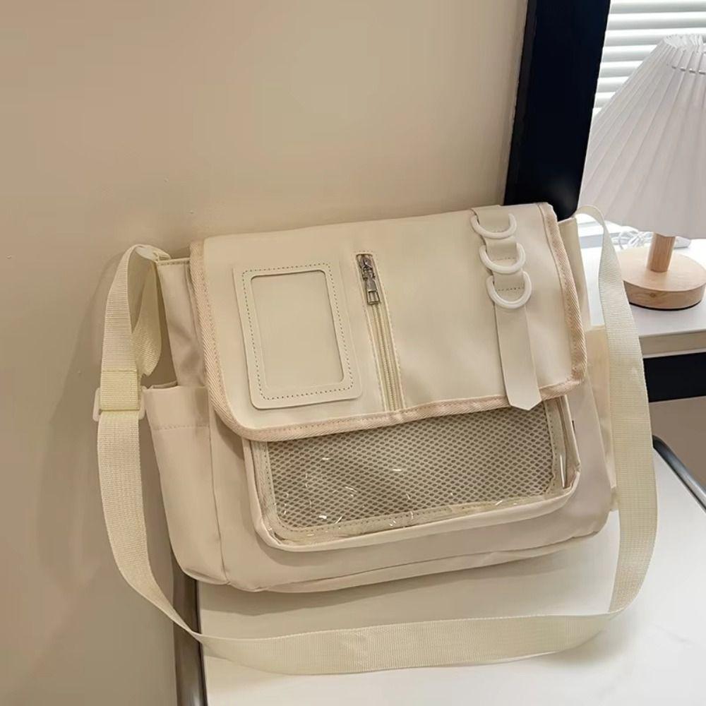 Japanische Harajuku Schultasche Unifarbene Umhängetasche Vielseitige Messenger Bag Damen