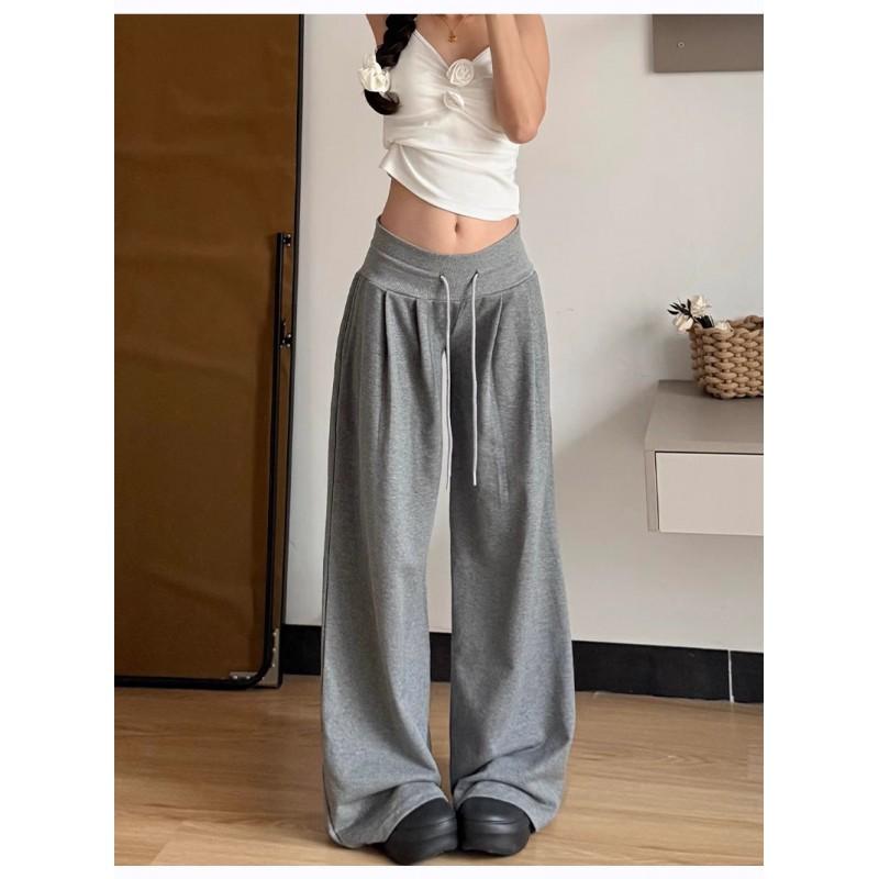 2026 Women Loose Wide Leg Sweatpants High Waist Casual Sport Trousers Streetwear