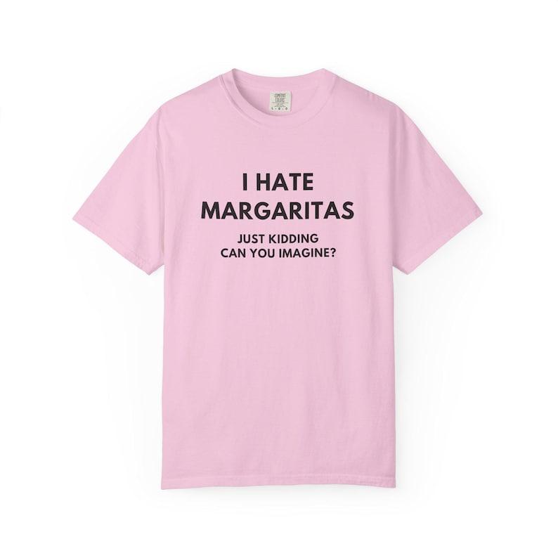 Odio las Margaritas Es Broma ¿Te Imaginas Camiseta Divertida de Cóctel Amante del Tequila Harajuku Manga Corta Ropa Estética Casual