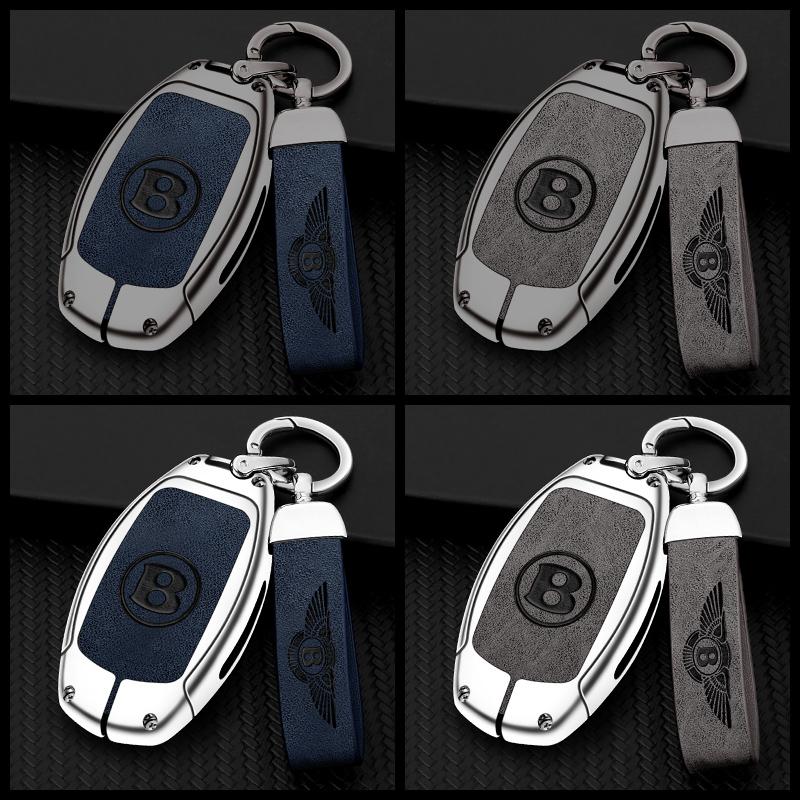 Zinc Alloy Car Key Case Cover Protection Shell For Bentley Flying Spur Continental GT Bentayga Mulsanne Keyless Auto Accessories WT0