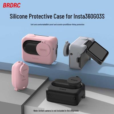 Insta360 GO3S Camera Silicone Case & Lens Cap - Dustproof Battery Compartment Protector