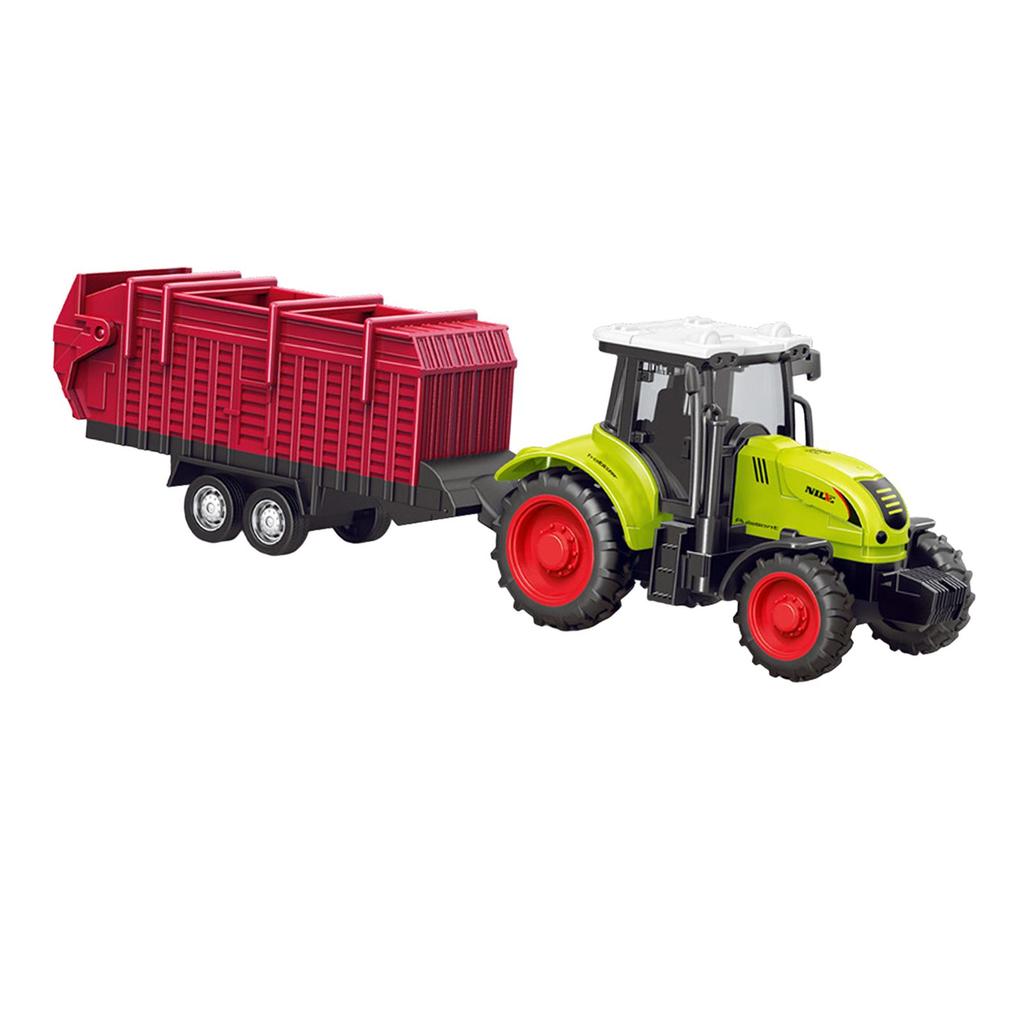 Farm Tractor Truck Toy Play Vehicle Engineer Car Friction Powered Push and Go for Children Ages