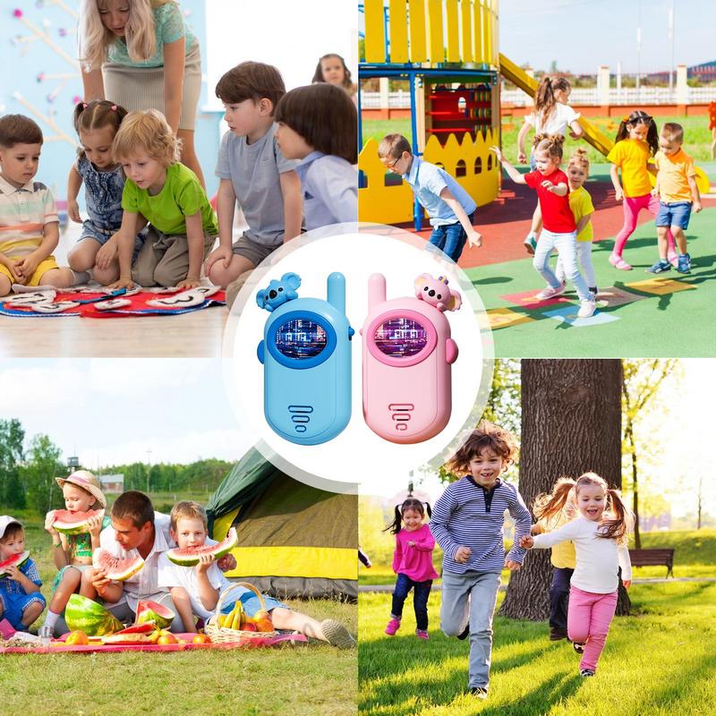 Walkie-Talkies für Jungen, Cartoon-Koala-Design, Spionagegeräte, Baby-Radiotelefon, 2er-Pack, tragbar, mit großer Reichweite, schön, robust, einfach zu bedienen