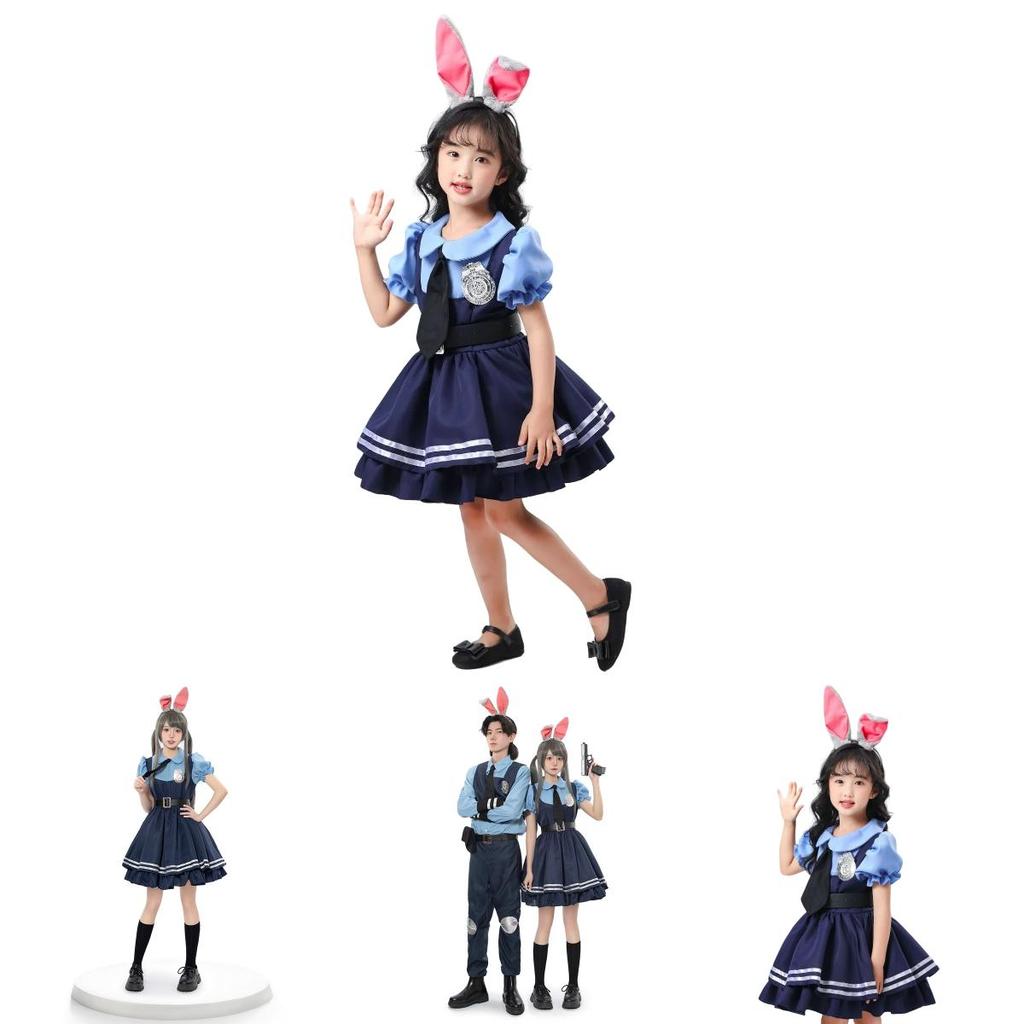 Crazy Animal City Cos Judy Bunny Cosplay Costume Set