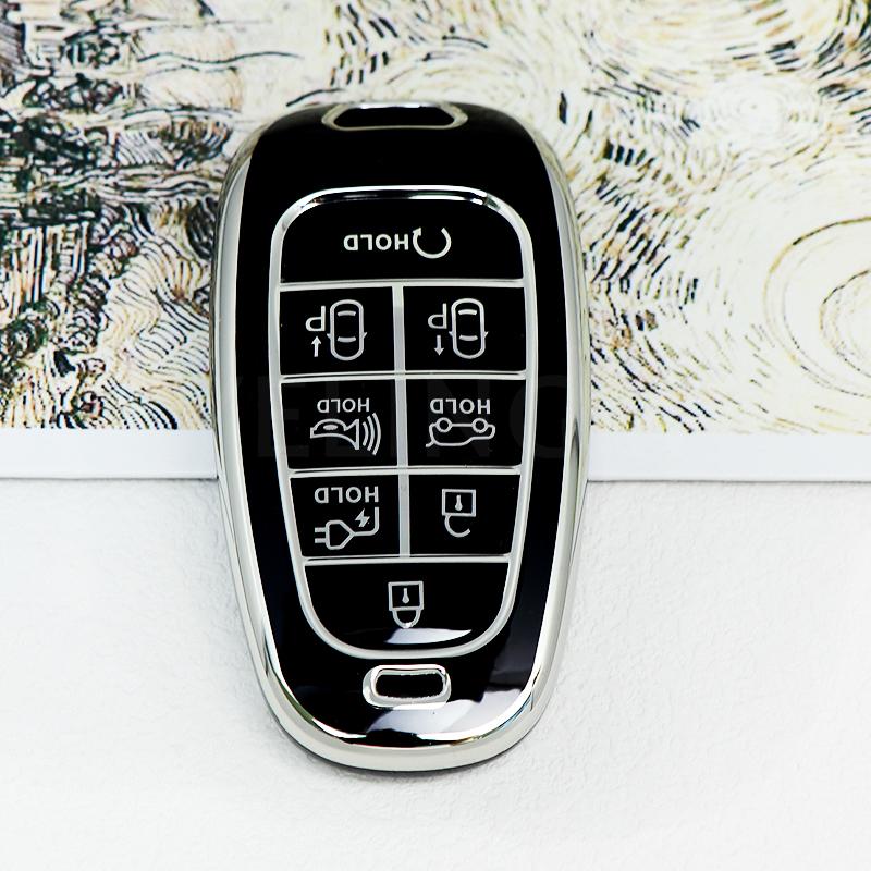 4 5 6 7 8 Buttons TPU Remote Key Shell Fob Case Cover for Hyundai 2020-2021 Sonata Nexo DN8 Santa Fe TM Tucson NX4 Staria Ioniq