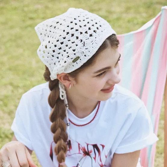 Knit Hair Scarf Ivory OZ62FA220I