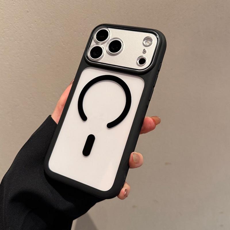 Transparent Defender For Magsafe Case for iPhone 17 16 15 14 13 Pro Max Camera AI Touch Control Wireless Charging Acrylic Cover