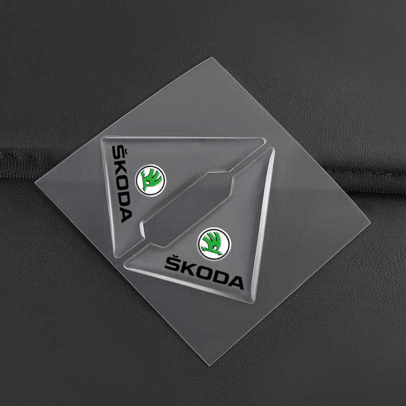 2Pc Car Door Corner Cover Anti-Scratch Protection Sticker Styling for Skoda SCALA Superb Octavia 2 3 A4 A5 Fabia Kamiq Kapoq Kodiaq Rapid