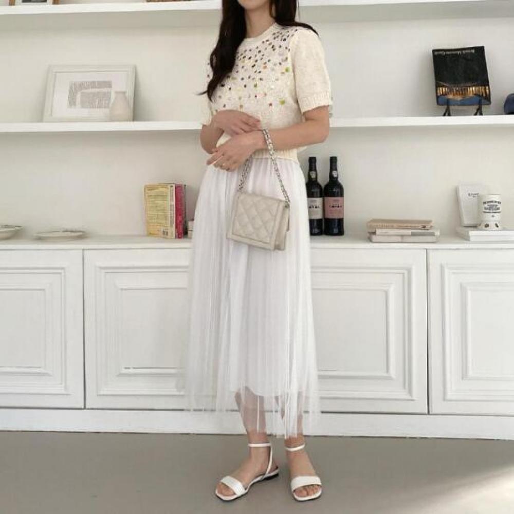New Arrivals Open Run Dotelu Women Sweater Color Spring Round Bead Shine
