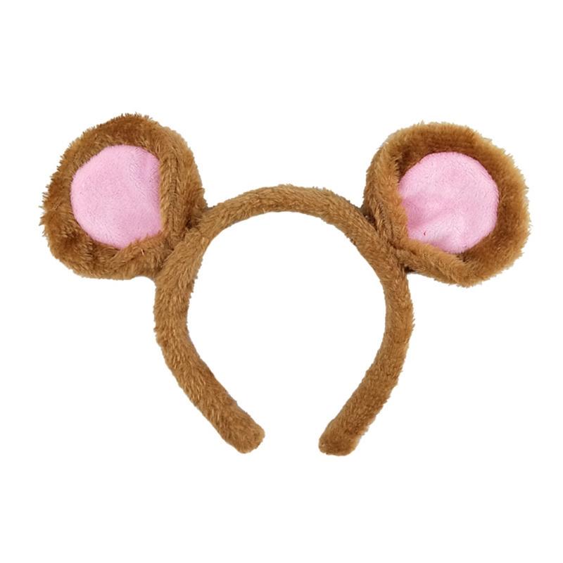 Plush Mouse Ears Headbands Cartoon Animal Ears Hair Hoop Cute Bear Ears Hairband Halloween Party Costume Photo Props