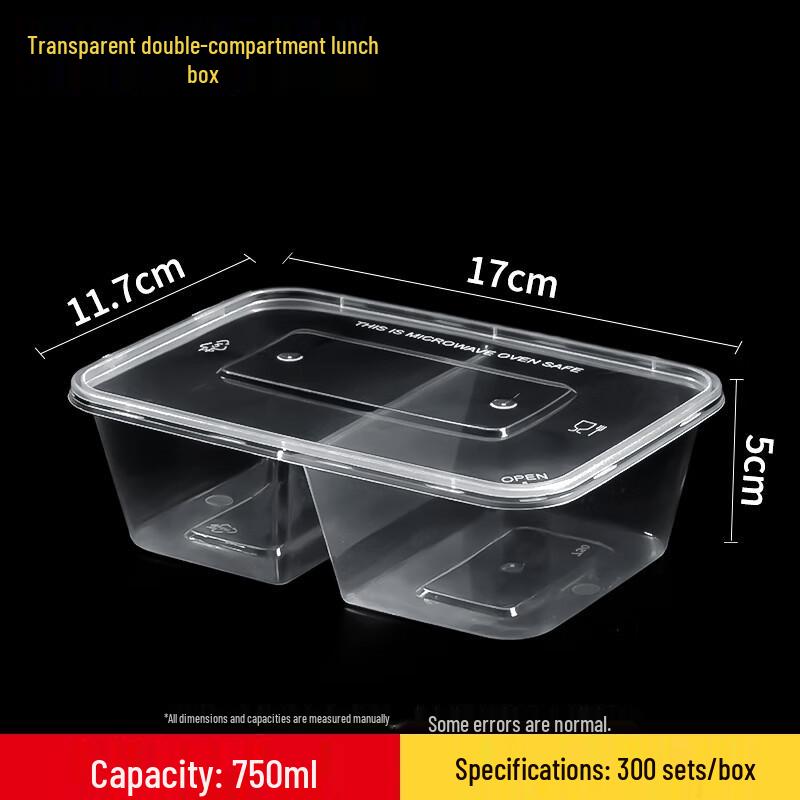 

Disposable Two-Compartment Takeaway Box