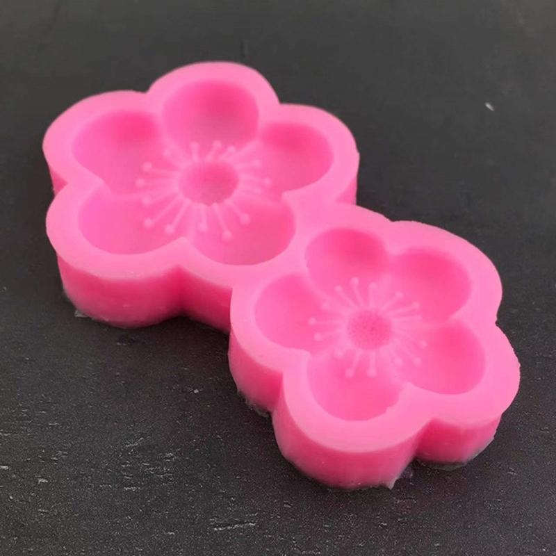 DIY Silicone Molds 6 Cavities Cake Fondant Chocolate Baking Moulds Plum Shapes Perfect Gifts for Girls and Baking Lovers
