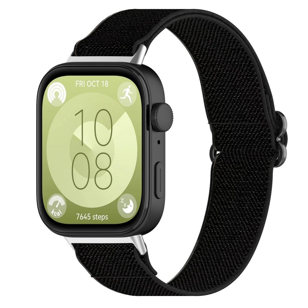 Pro Huawei Watch Fit 3 Nylonový řemínek Elastický Solo Loop Sportovní řemínky k hodinkám