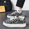 Platform Vulcanized Shoes Men Floral Printed Fashion Canvas Shoes Man Breathable Comfort Trendy Board Shoes Men Walking Sneakers