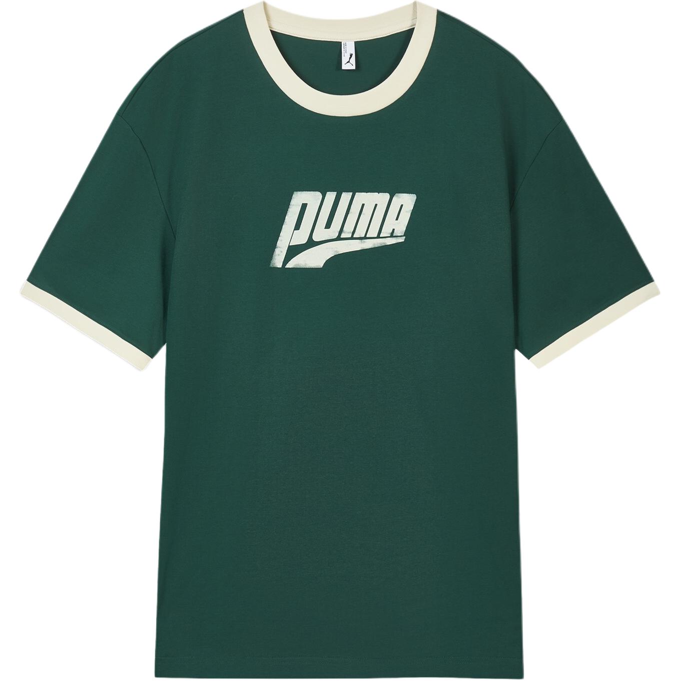 

Puma Easy Miles Ss Ringer Pullover Loose Fit Round Neck Short Sleeve T-Shirt Unisex Tops 636294-41 S