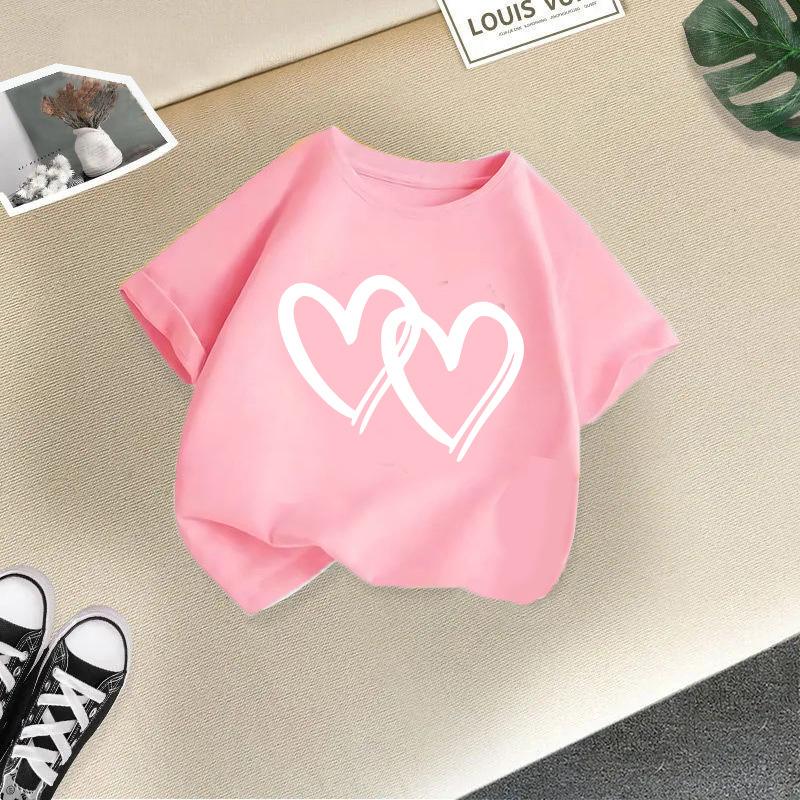 Kid T Shirt Love Printed Children T-shirt Kids 100% Cotton Clothes Tshirt Tops Tee Boys Girls Baby Tee 2-13Y