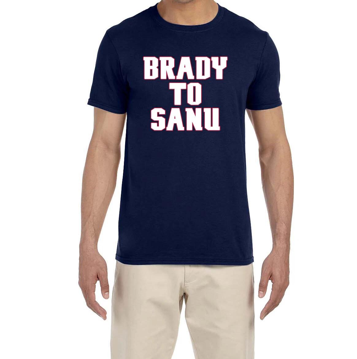 New England Patriots Tom Brady To Mohamed Sanu T-shirt S