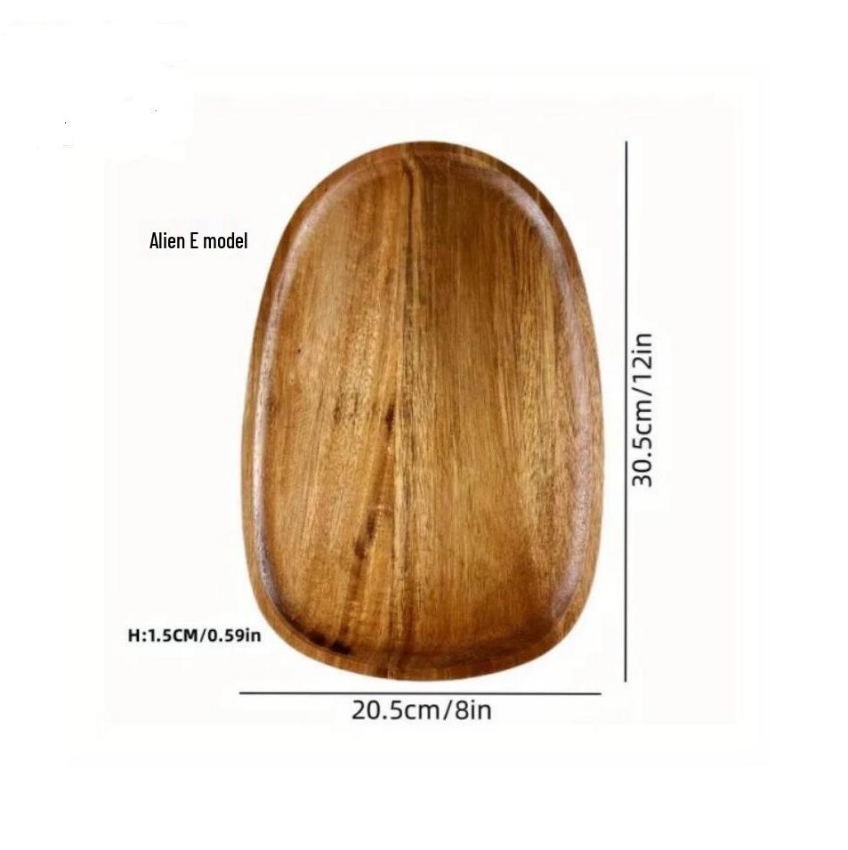 Rectangular Solid Wood Japanese Tea and Snack Tray